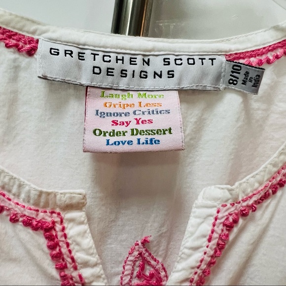 Gretchen Scott Designs Coverup Pink White Turtles Girls 8-10 - Picture 6 of 6